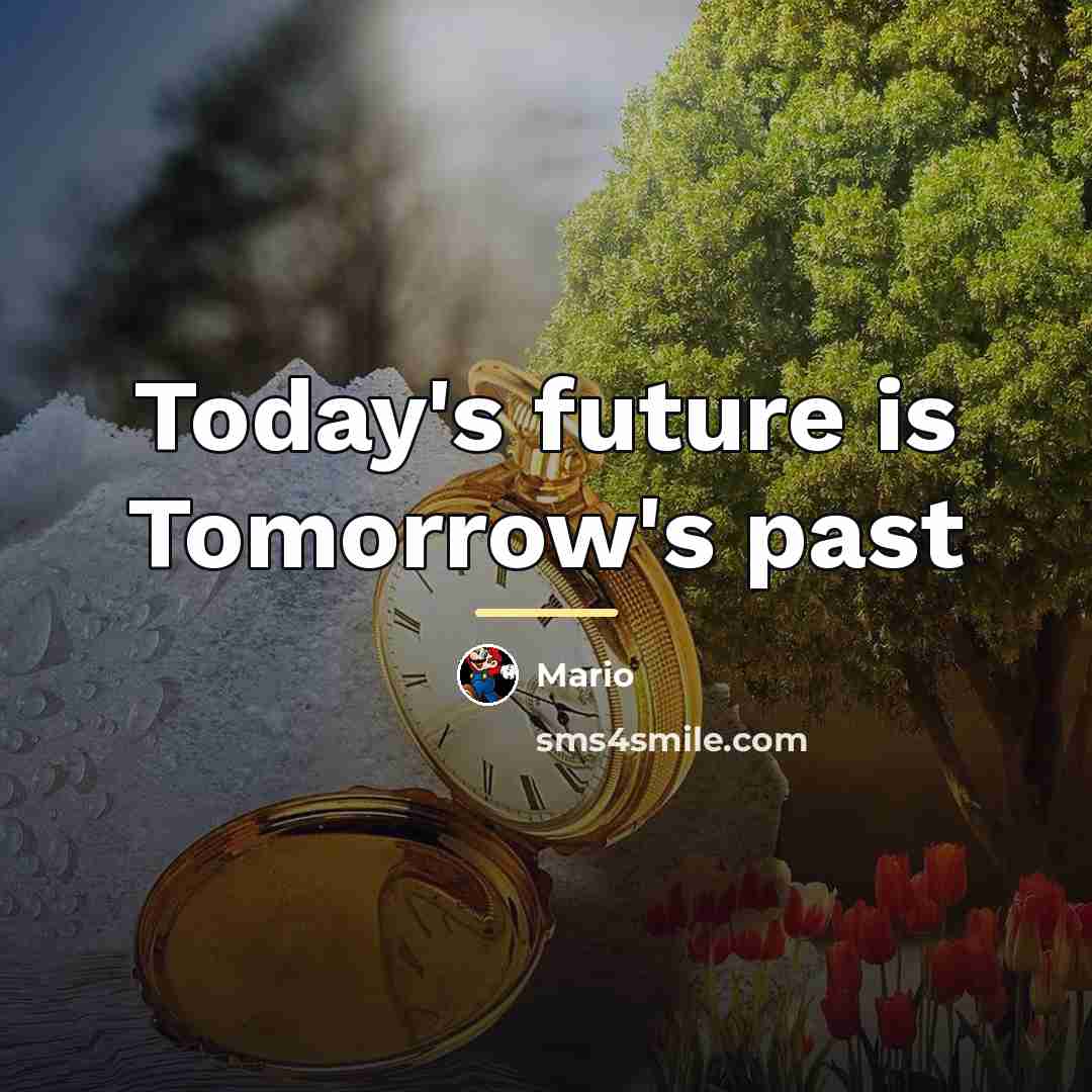 “Today's future is Tomorrow's past…” quote by Mario