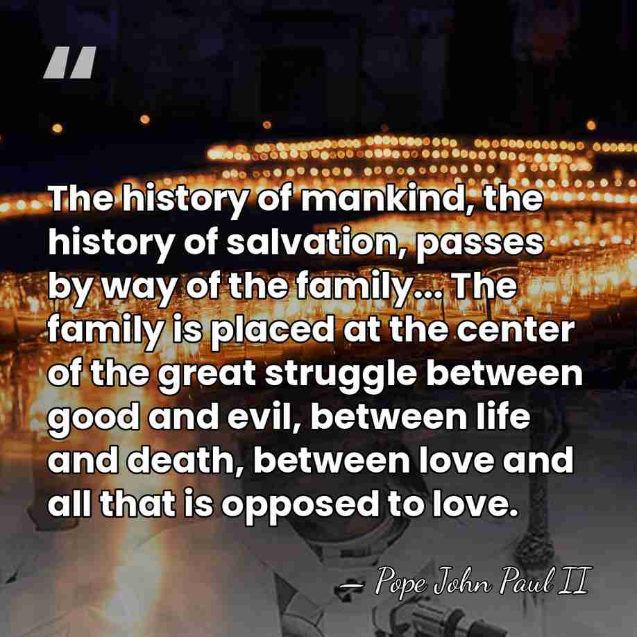 The history of mankind, the history of salvation, passes by way of&hellip; - Pope John Paul II
