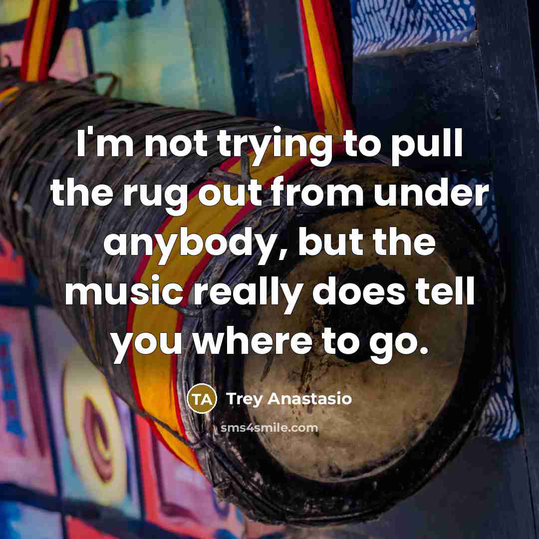 “I'm not trying to pull the rug out from under…” quote by Trey Anastasio