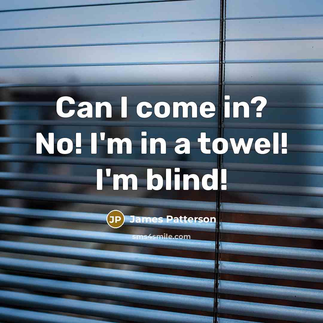 “Can I come in? No! I'm in a towel! I'm…” quote by James Patterson