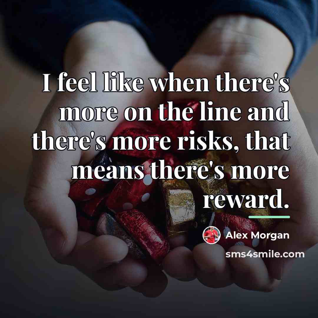 “I feel like when there's more on the line and…” quote by Alex Morgan