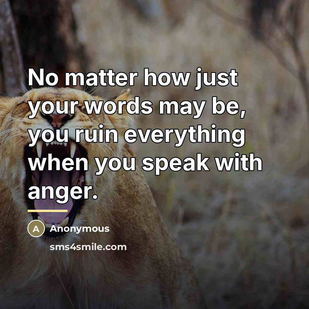 “No matter how just your words may be, you ruin…” quote by Anonymous