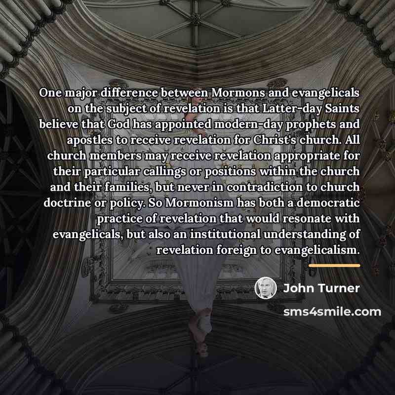 “One major difference between Mormons and evangelicals on the subject…” quote by John Turner