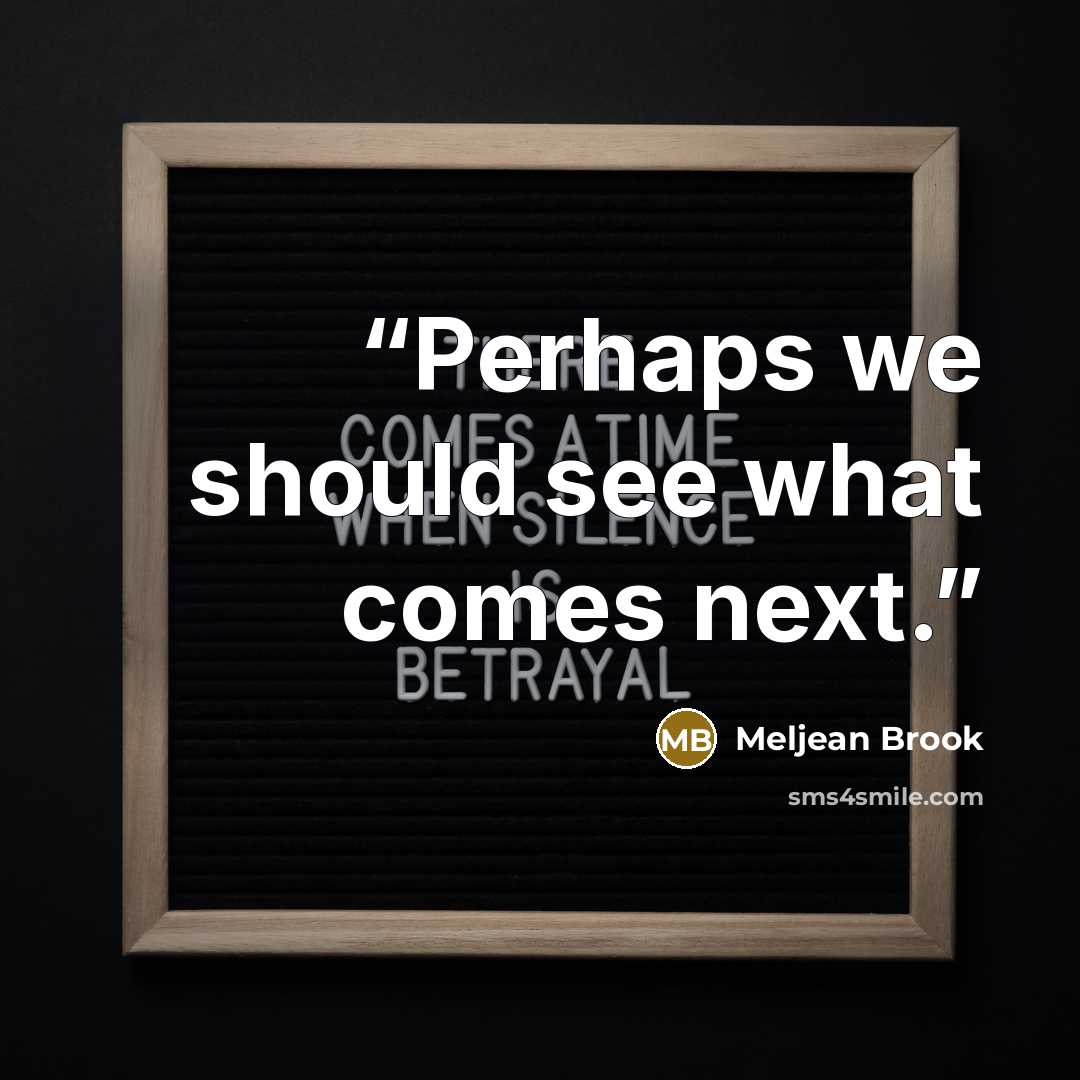 “Perhaps we should see what comes next.” quote by Meljean Brook