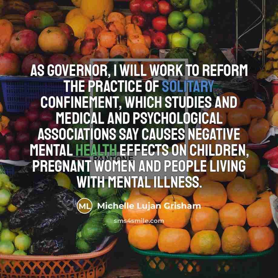 “As governor, I will work to reform the practice of…” quote by Michelle Lujan Grisham