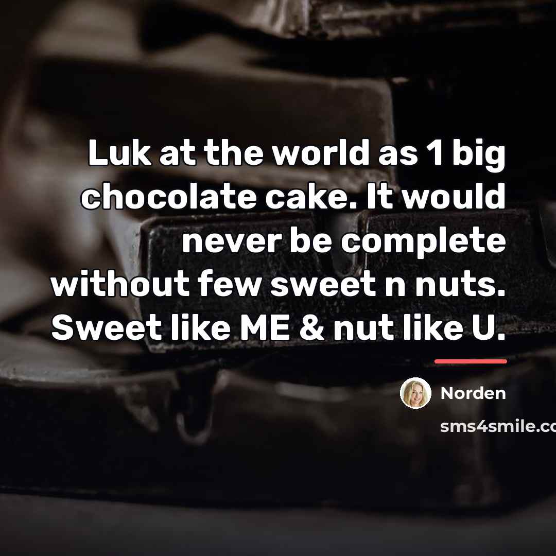 “Luk at the world as 1 big chocolate cake. It…” quote by Norden