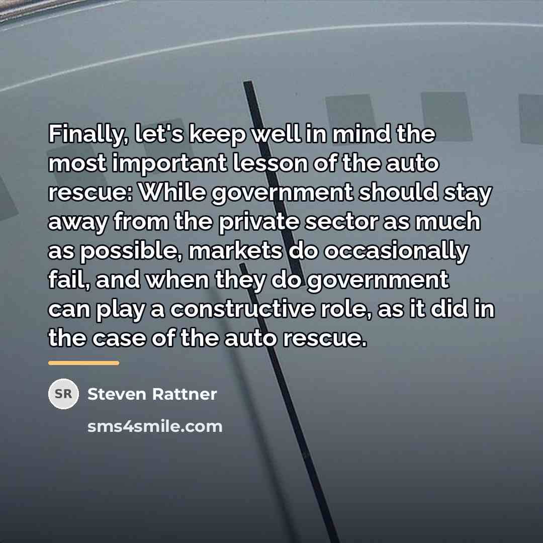 “Finally, let's keep well in mind the most important lesson…” quote by Steven Rattner