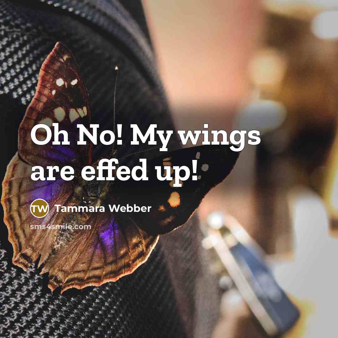 “Oh No! My wings are effed up!…” quote by Tammara Webber