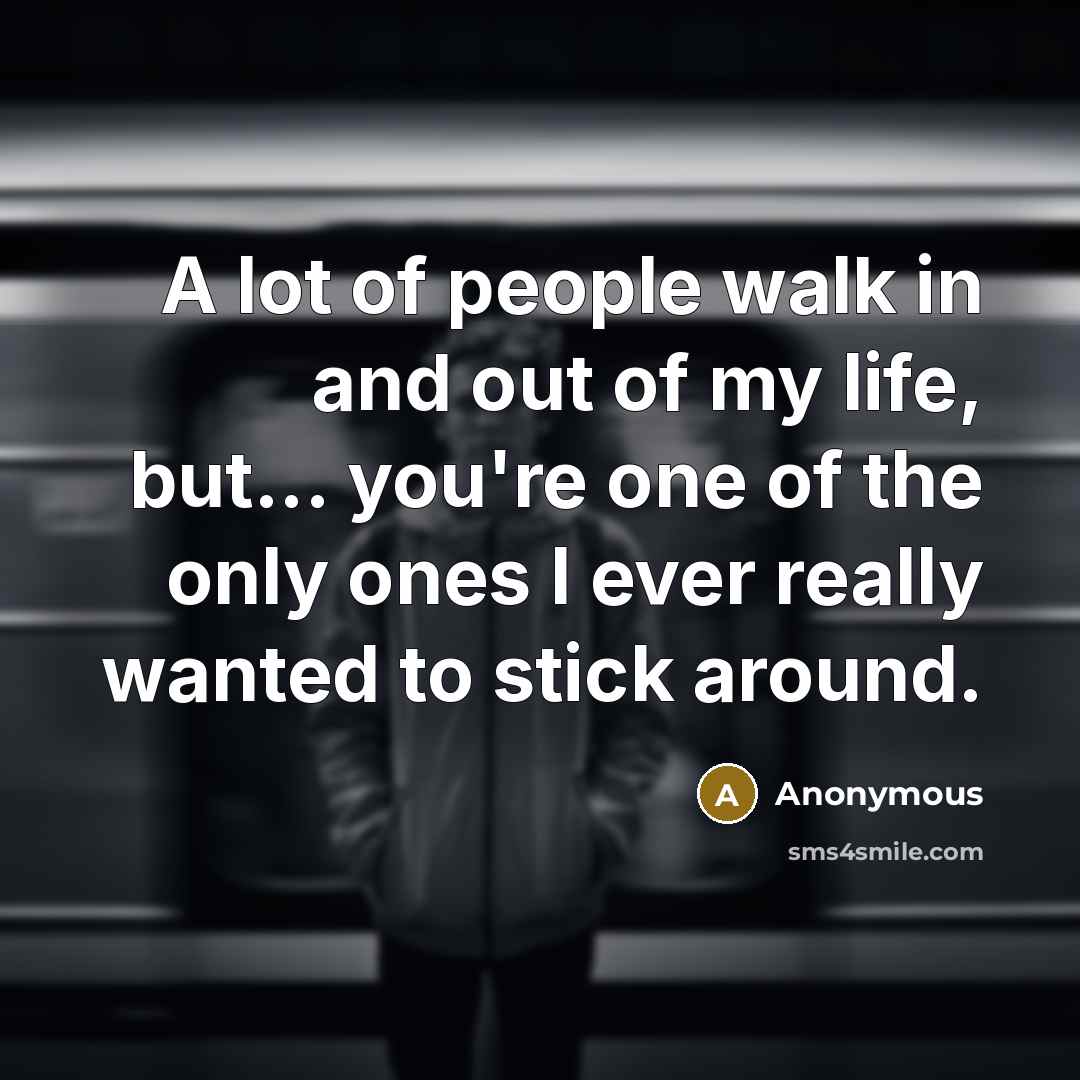 “A lot of people walk in and out of my…” quote by Anonymous