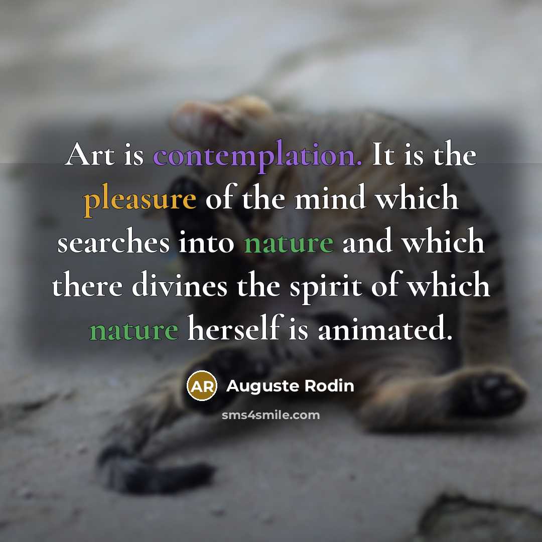 “Art is contemplation. It is the pleasure of the mind…” quote by Auguste Rodin