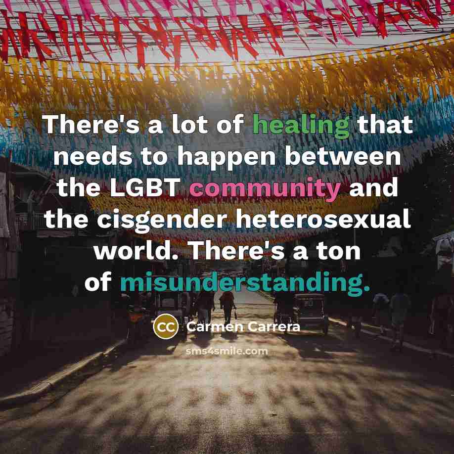 “There's a lot of healing that needs to happen between…” quote by Carmen Carrera