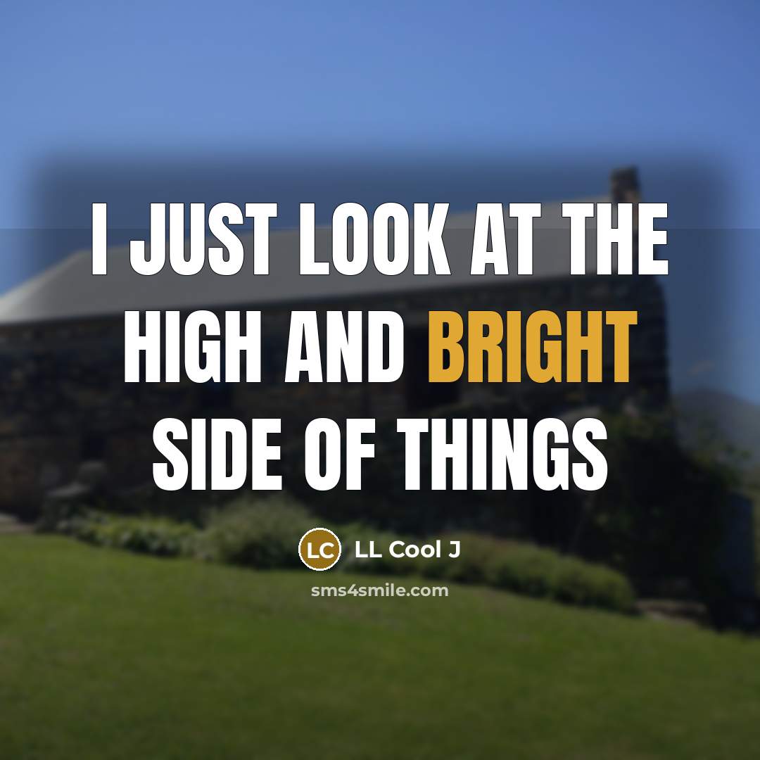 “I just look at the high and bright side of things” quote by LL Cool J