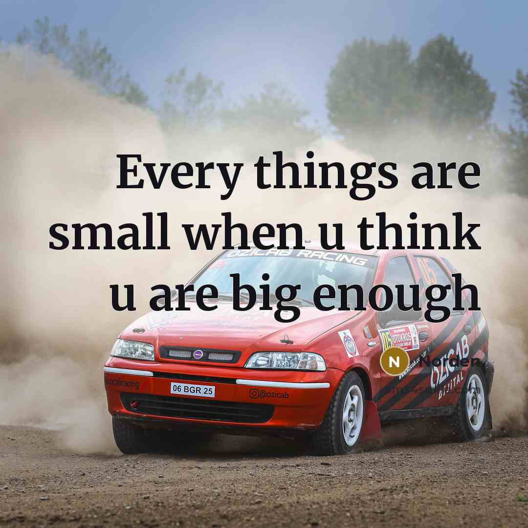 “Every things are small when u think u are big enough” quote by Norden