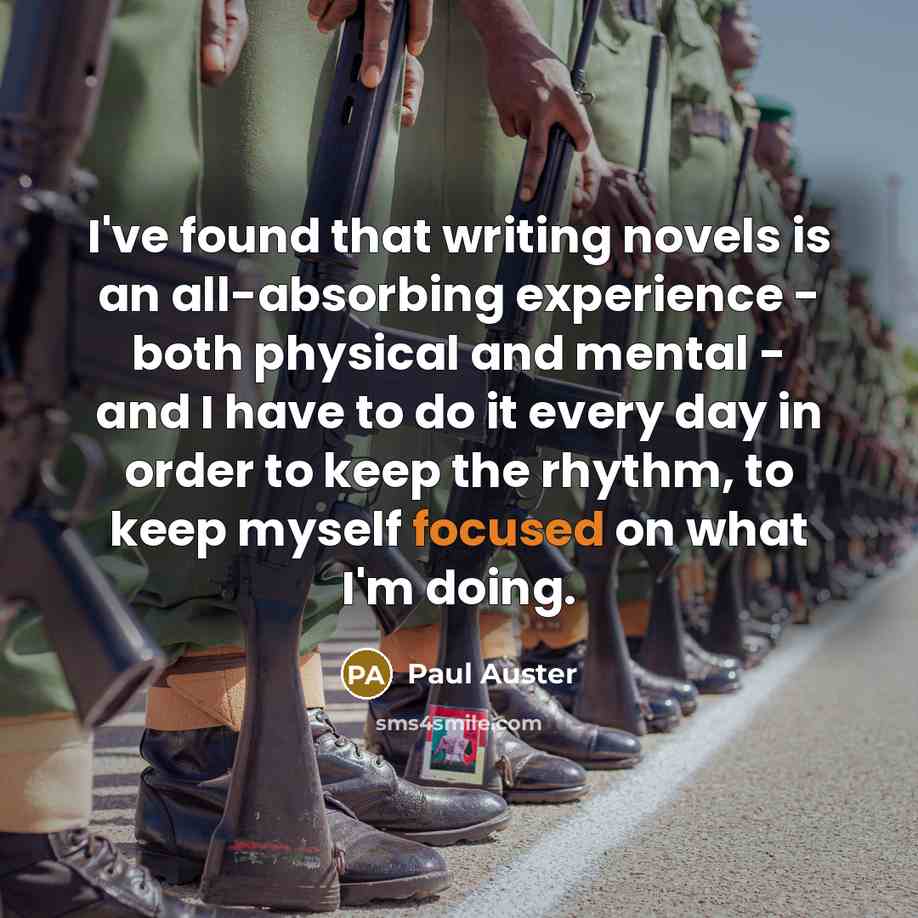 “I've found that writing novels is an all-absorbing experience -…” quote by Paul Auster