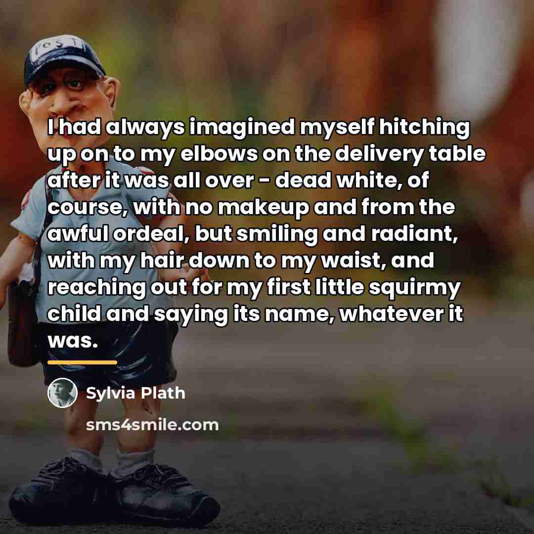 “I had always imagined myself hitching up on to my…” quote by Sylvia Plath