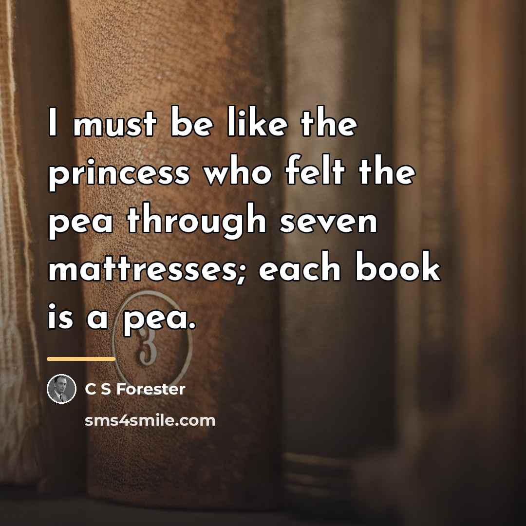 “I must be like the princess who felt the pea…” quote by Anonymous