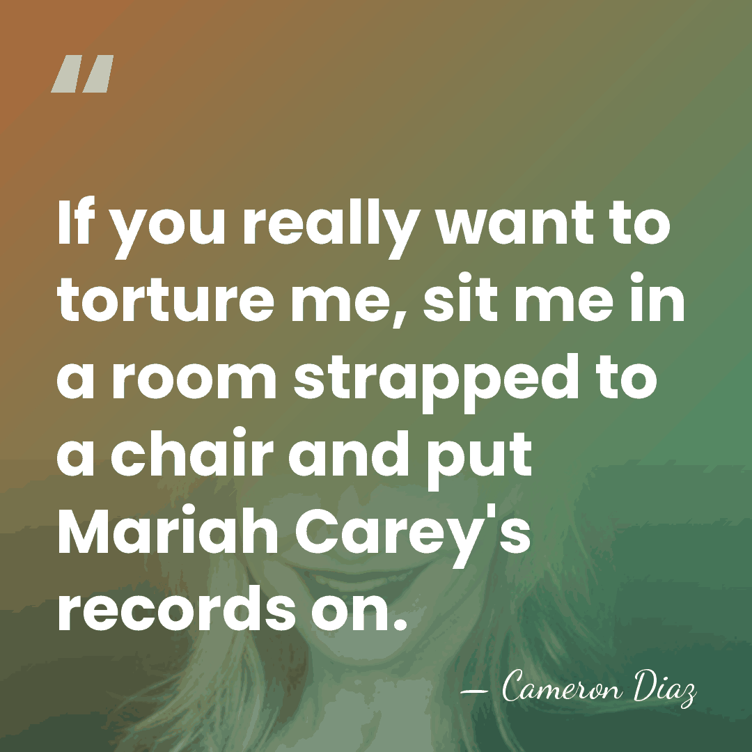 If you really want to torture me, sit me in a room&hellip; - Cameron Diaz