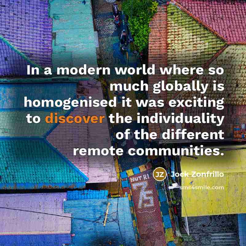 “In a modern world where so much globally is homogenised…” quote by Jock Zonfrillo