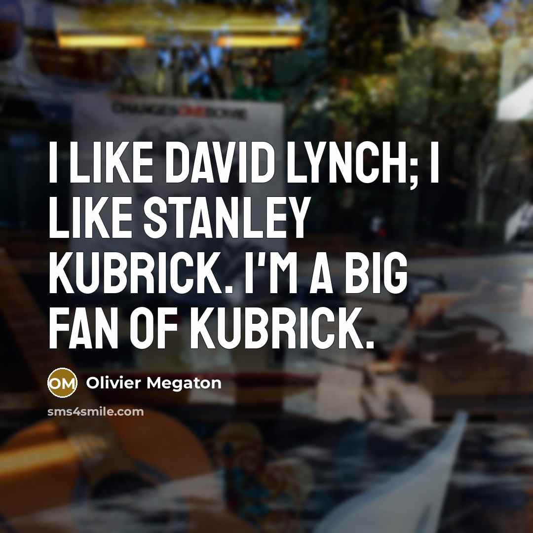 “I like David Lynch; I like Stanley Kubrick. I'm a…” quote by Olivier Megaton