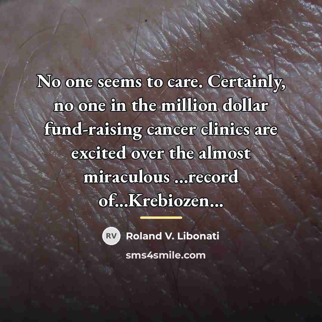 “No one seems to care. Certainly, no one in the…” quote by Roland V. Libonati