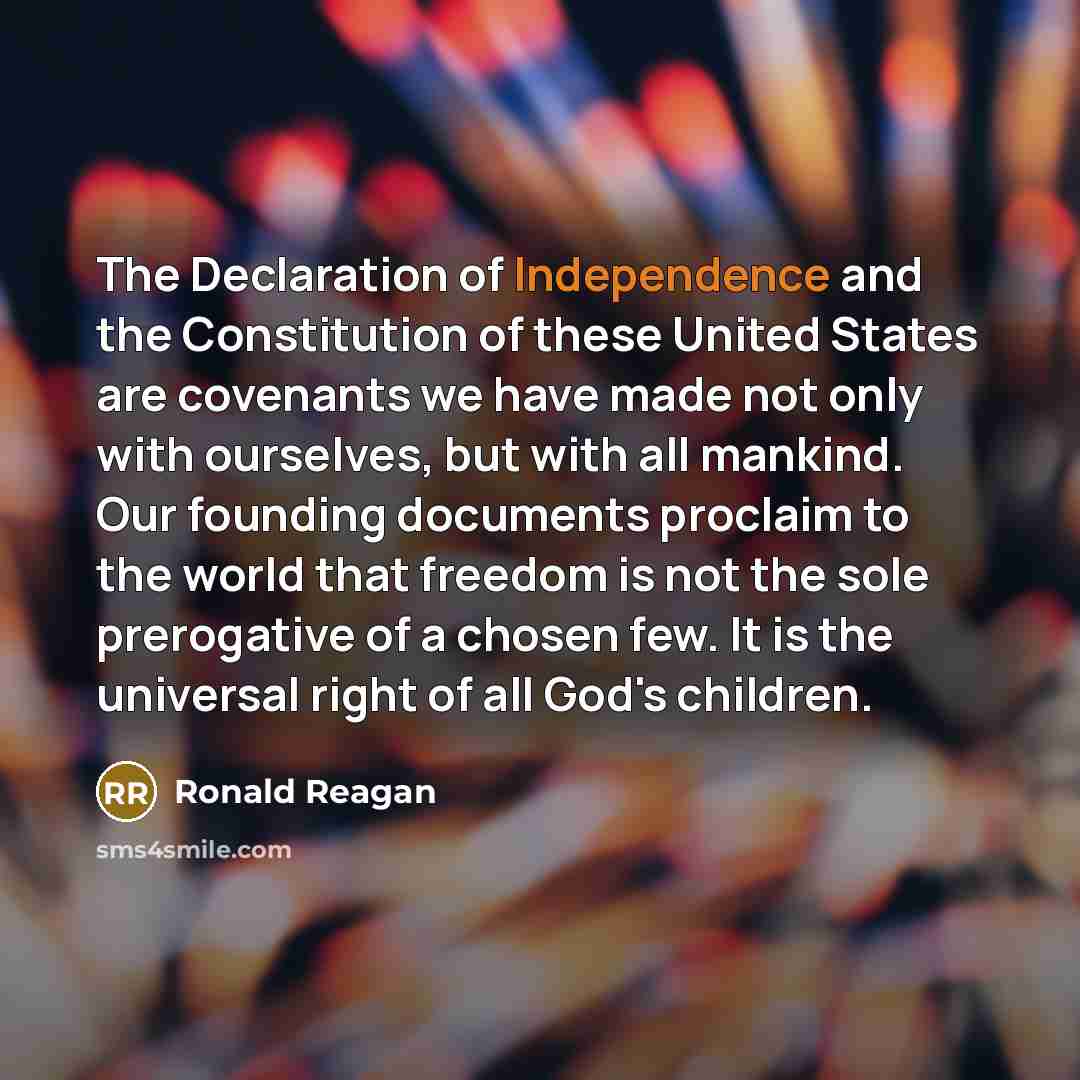 “The Declaration of Independence and the Constitution of these United…” quote by Ronald Reagan