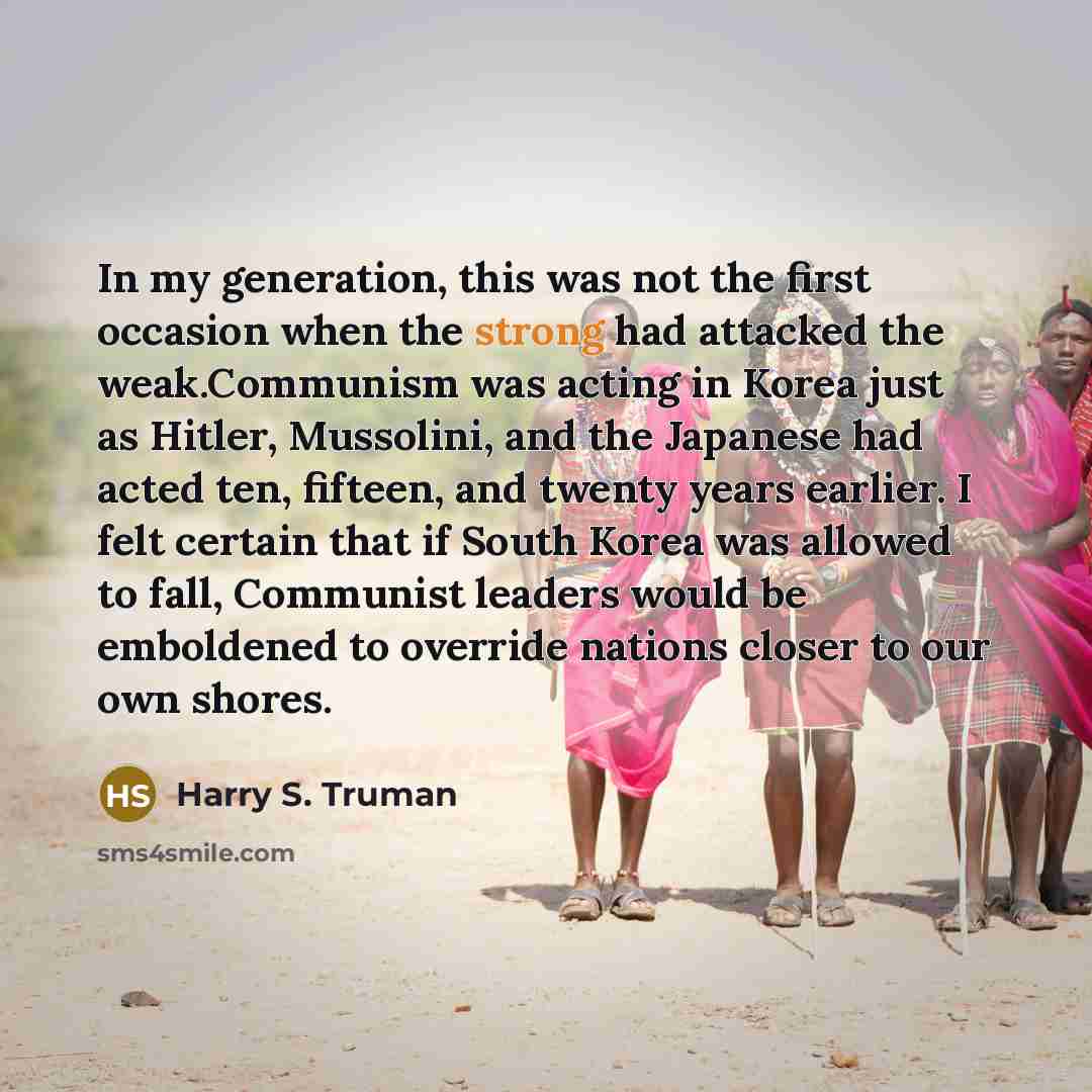 “In my generation, this was not the first occasion when…” quote by Harry S. Truman