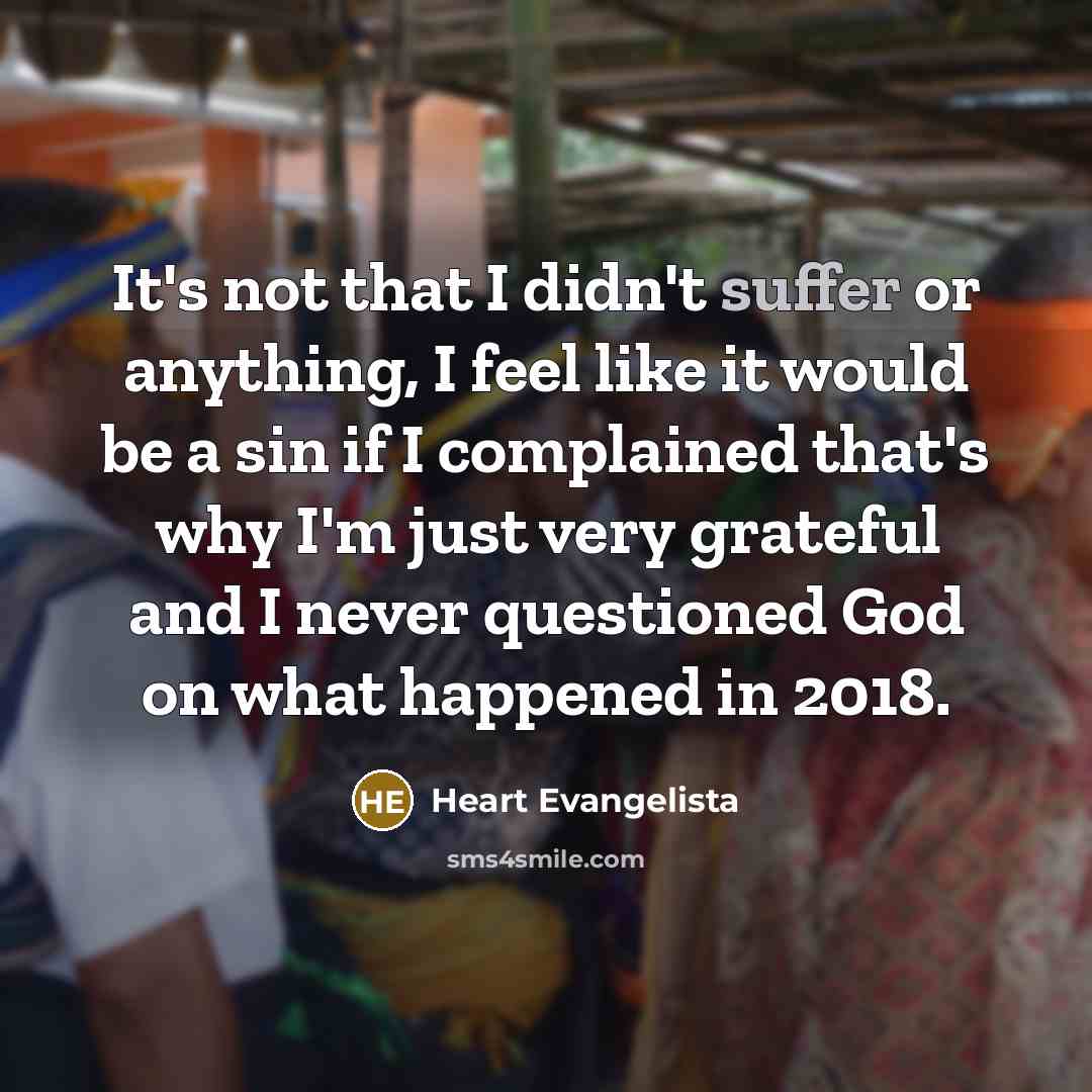 “It's not that I didn't suffer or anything, I feel…” quote by Heart Evangelista