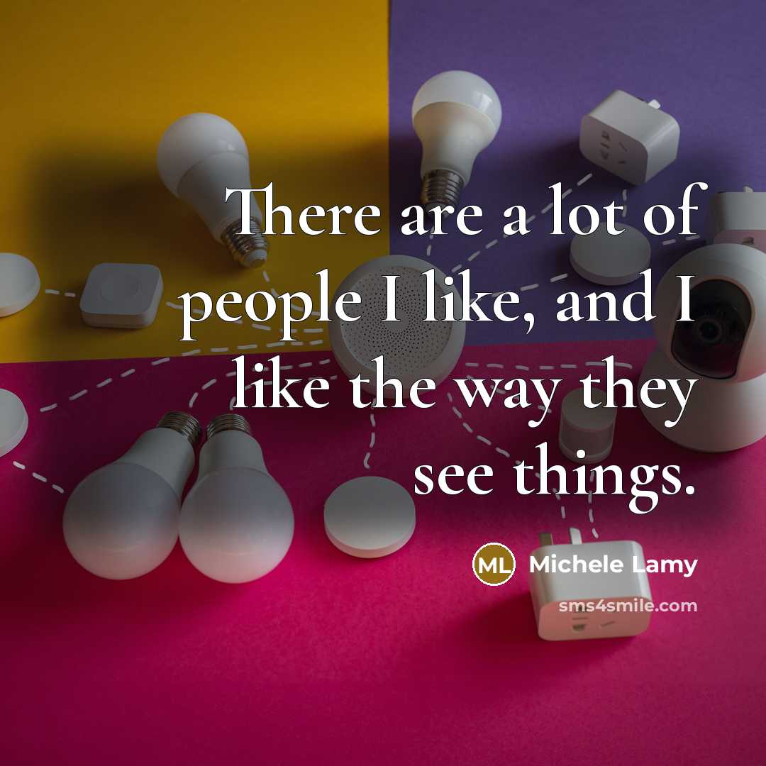 “There are a lot of people I like, and I…” quote by Michele Lamy