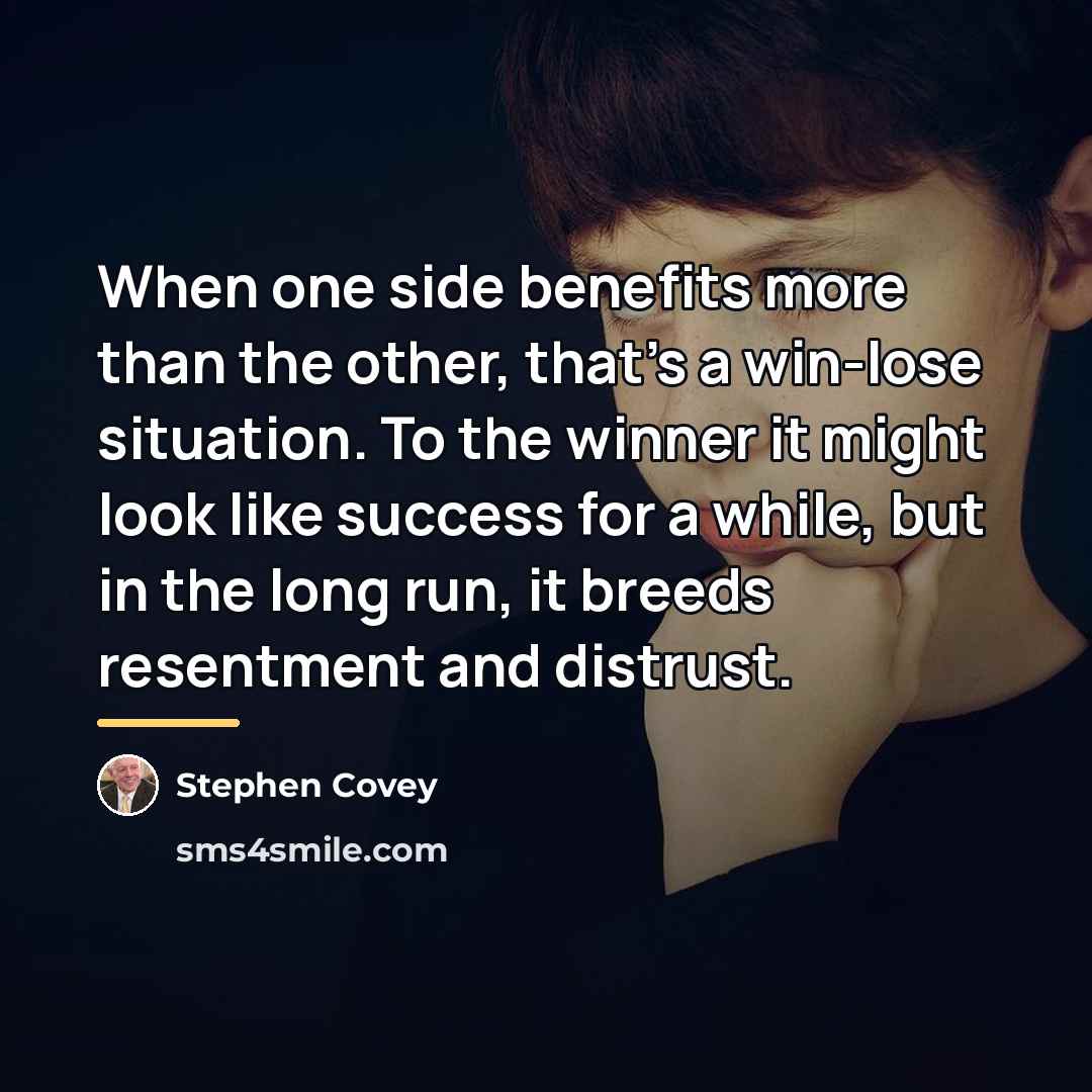 “When one side benefits more than the other, that's a…” quote by Stephen Covey