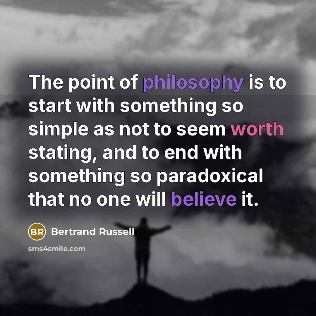 “The point of philosophy is to start with something so…” quote by Bertrand Russell