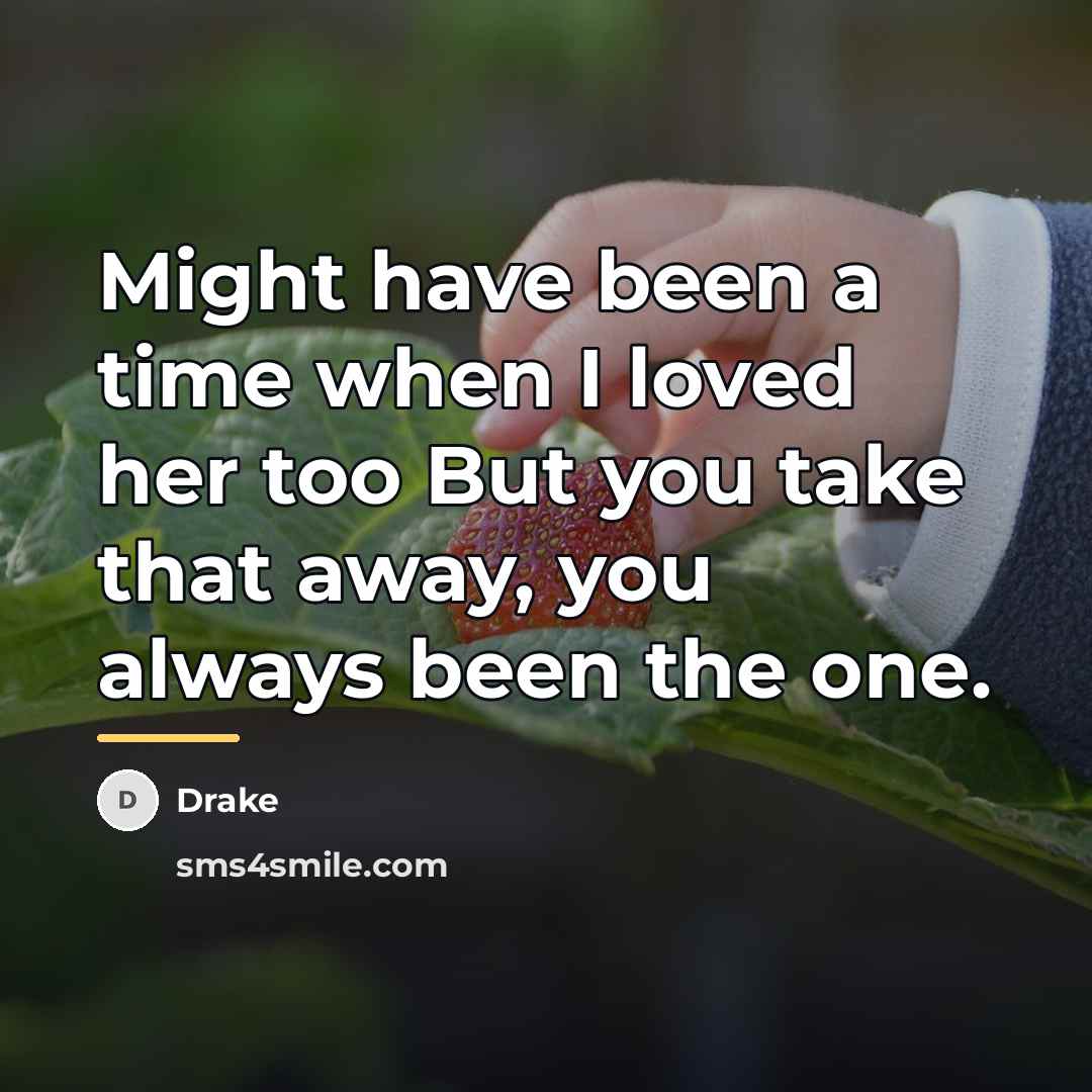 “Might have been a time when I loved her too…” quote by Drake
