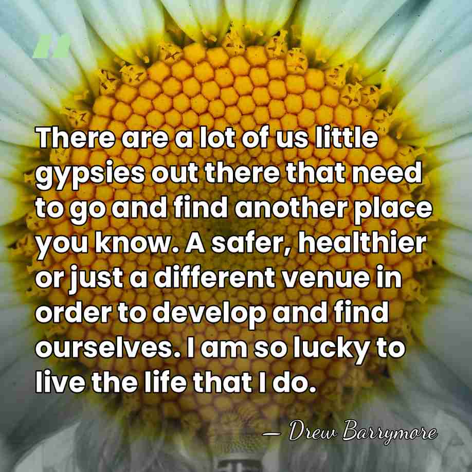 There are a lot of us little gypsies out there that need&hellip; - Drew Barrymore