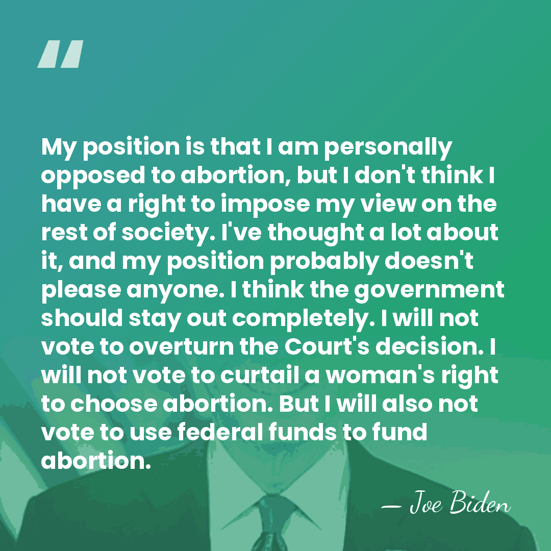 My position is that I am personally opposed to abortion, but I&hellip; - Joe Biden