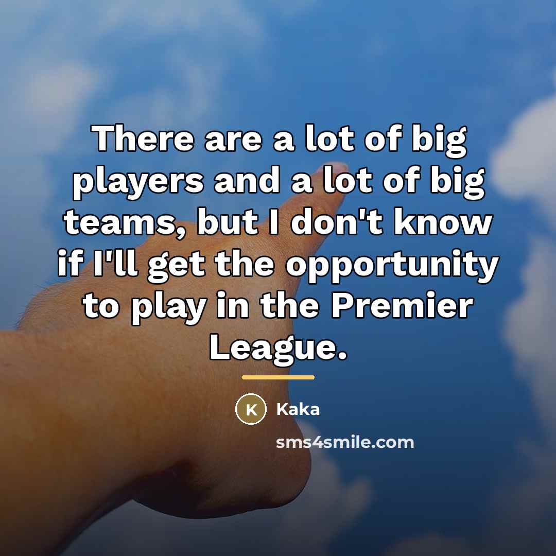 “There are a lot of big players and a lot…” quote by Kaka