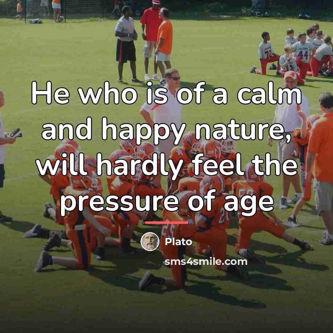 “He who is of a calm and happy nature, will…” quote by Plato