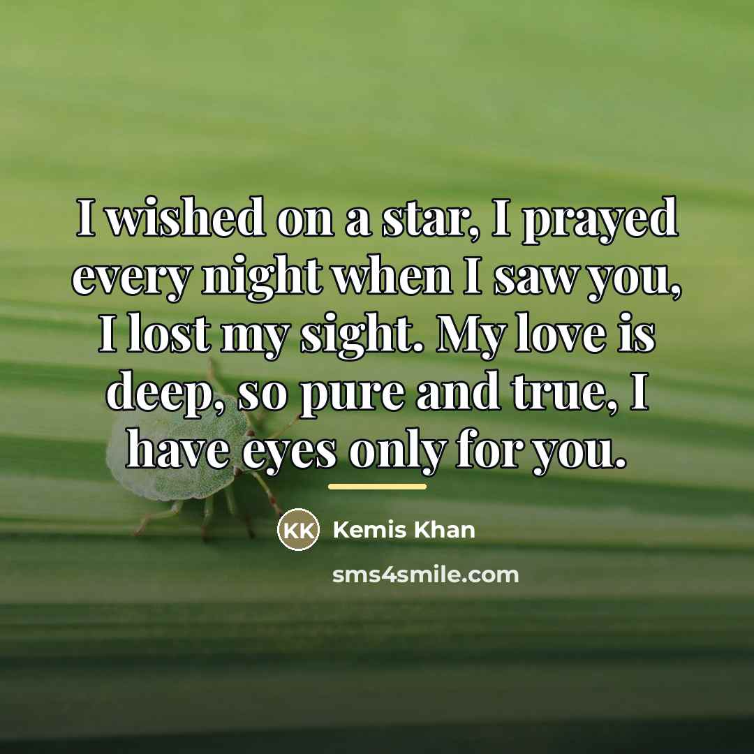 “I wished on a star, I prayed every night when…” quote by Kemis Khan