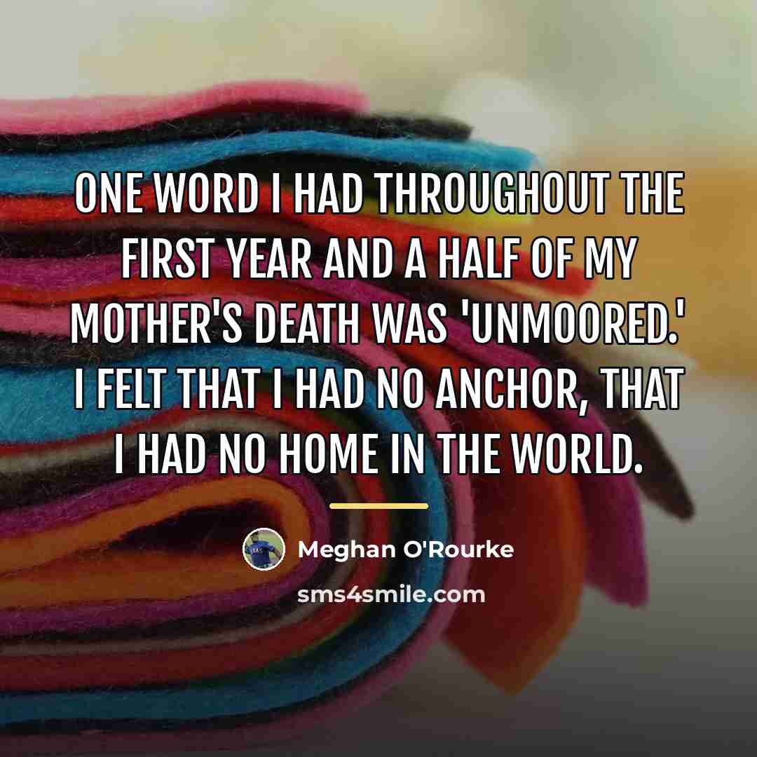 “One word I had throughout the first year and a…” quote by Meghan O'Rourke