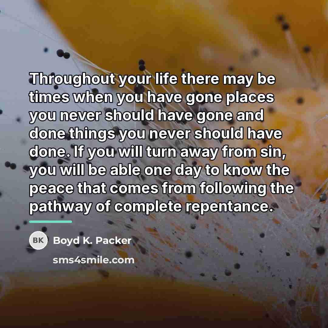 “Throughout your life there may be times when you have…” quote by Boyd K. Packer