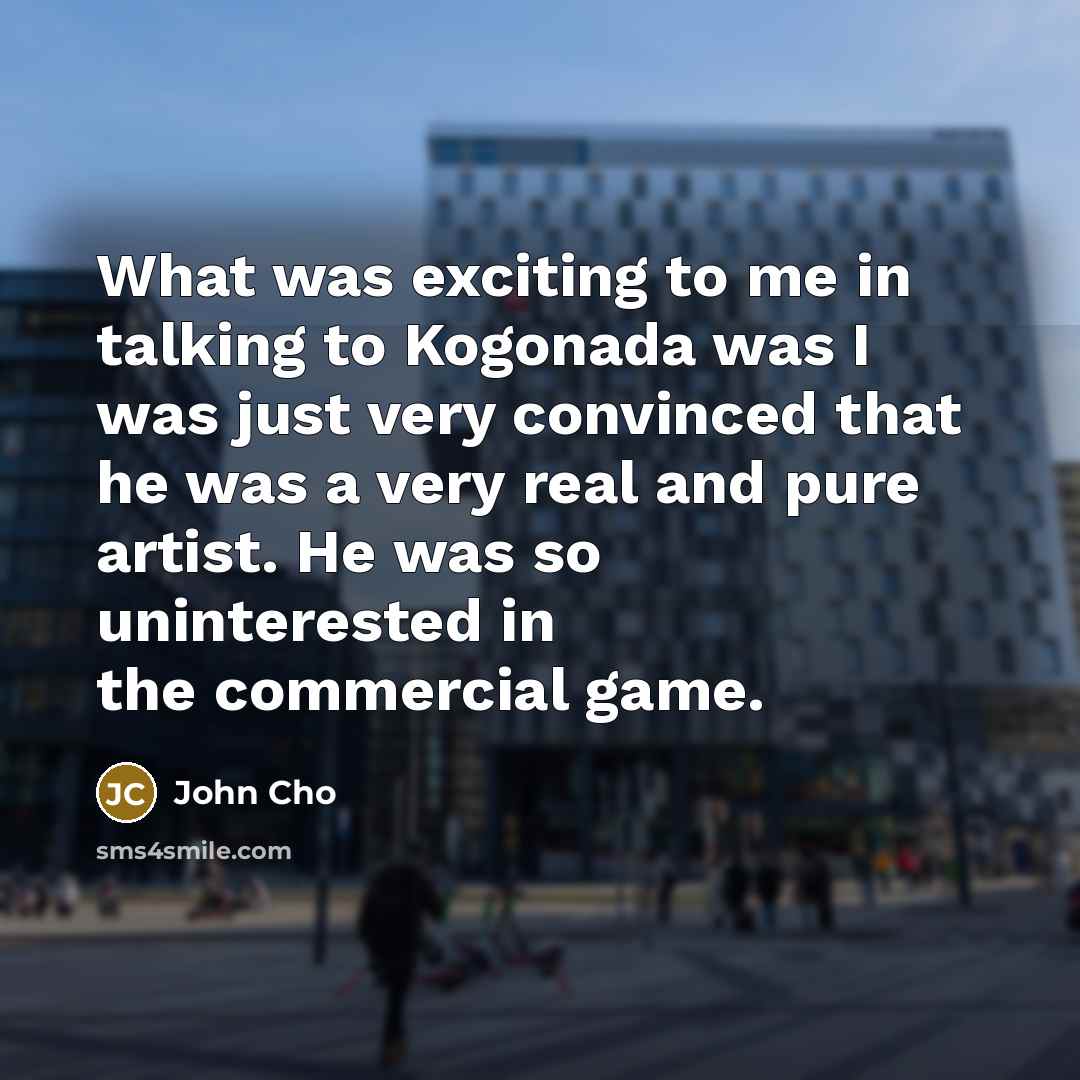 “What was exciting to me in talking to Kogonada was…” quote by John Cho