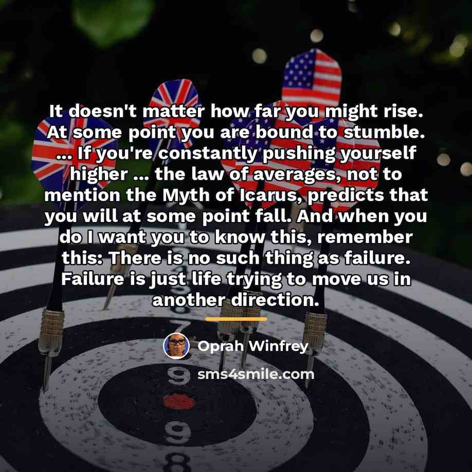 “It doesn't matter how far you might rise. At some…” quote by Oprah Winfrey