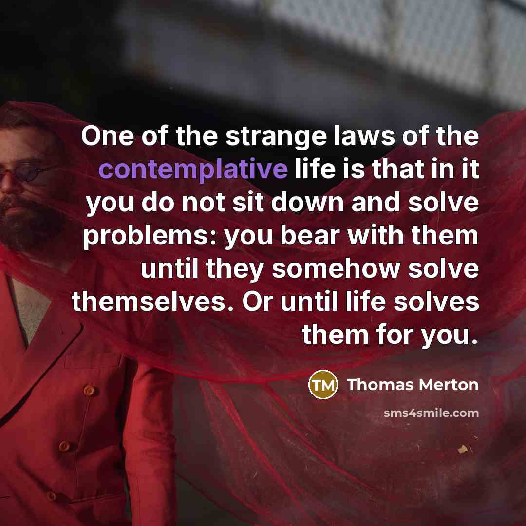 “One of the strange laws of the contemplative life is…” quote by Thomas Merton