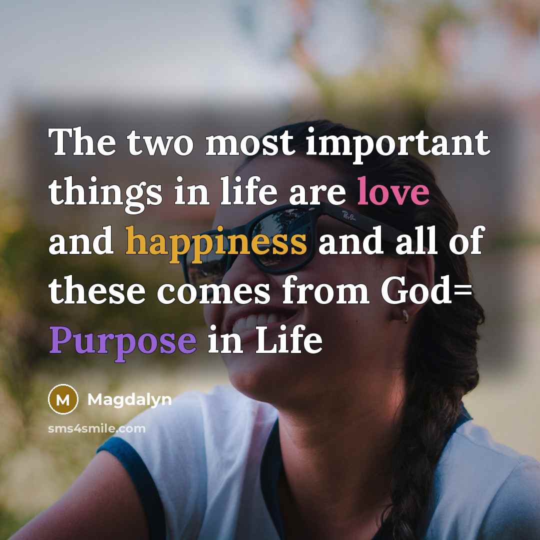“The two most important things in life are love and…” quote by Magdalyn