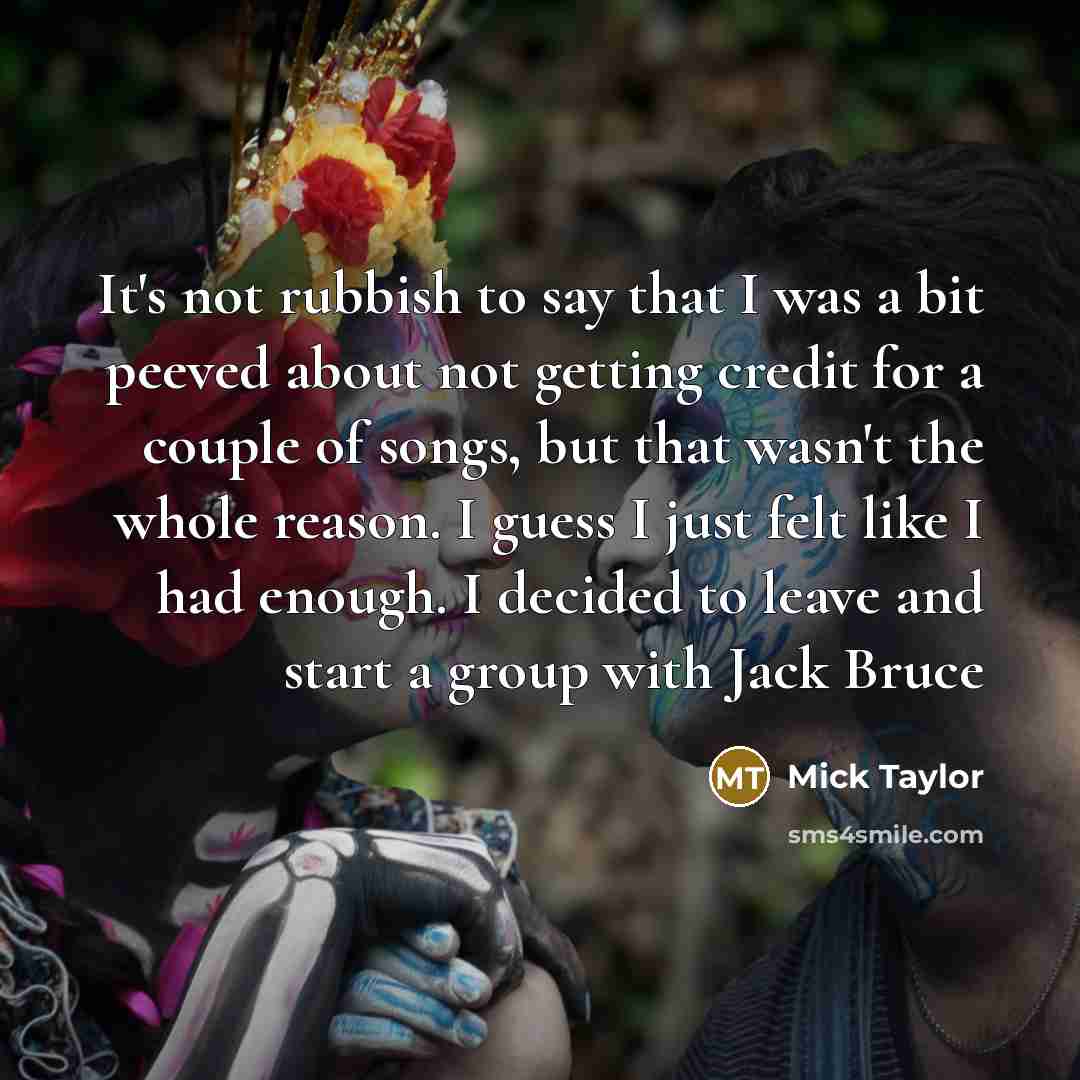 “It's not rubbish to say that I was a bit…” quote by Mick Taylor