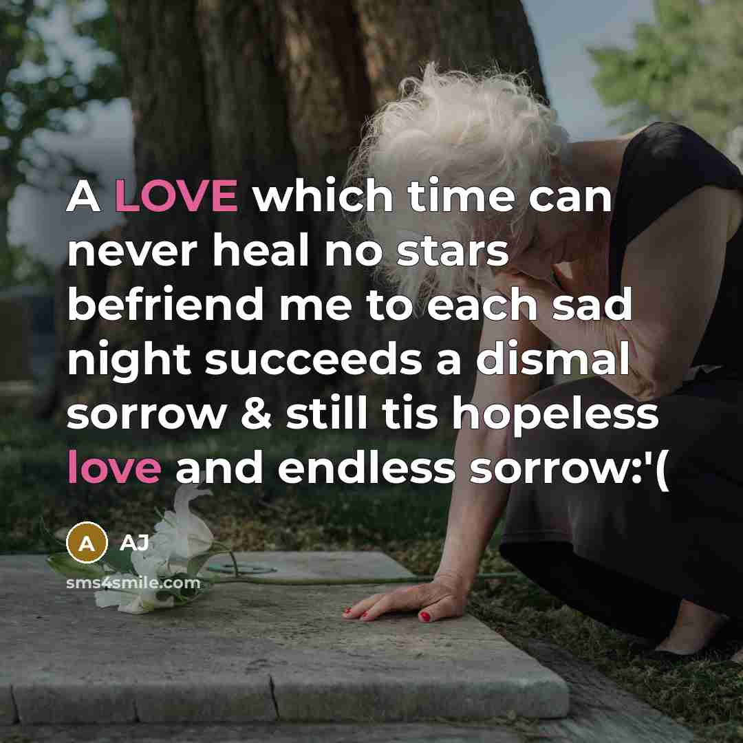 “A LOVE which time can never heal no stars befriend…” quote by AJ