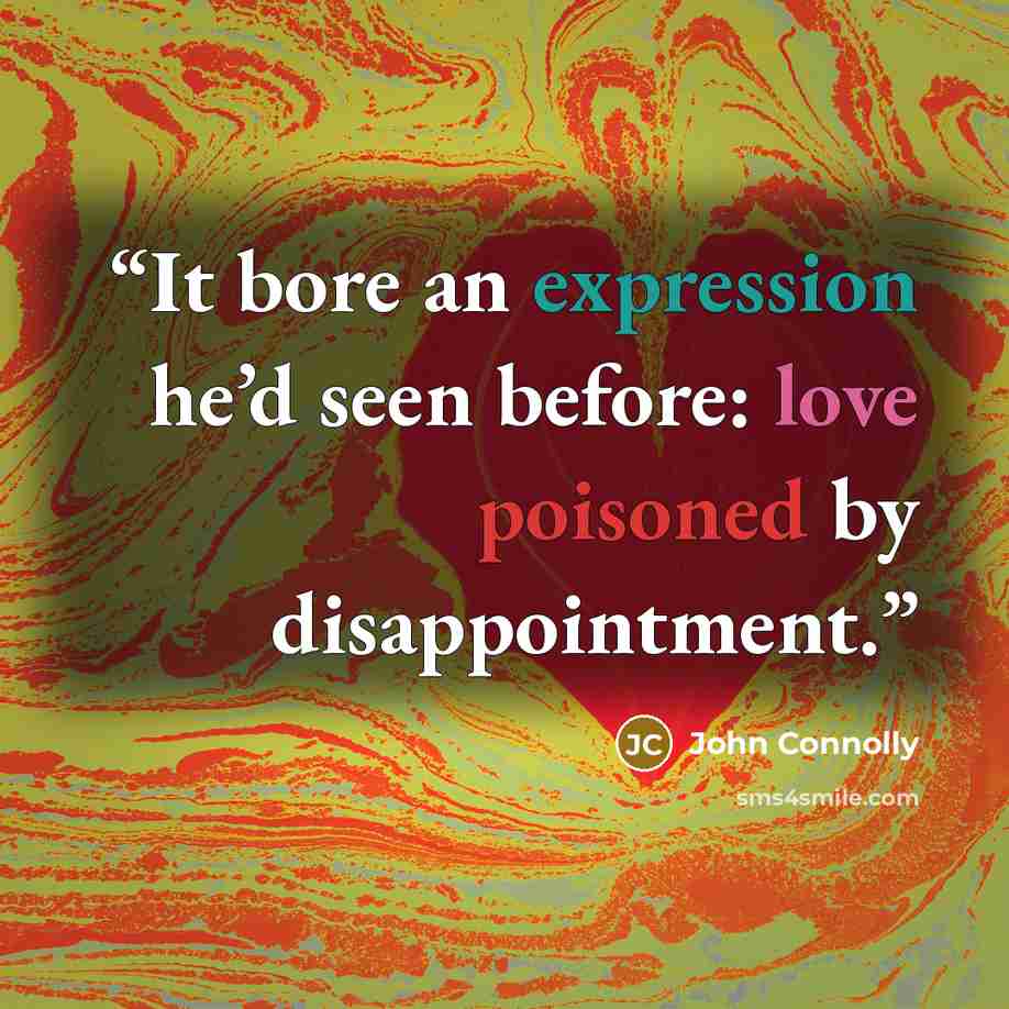 “It bore an expression he’d seen before: love poisoned by disappointment.” quote by John Connolly