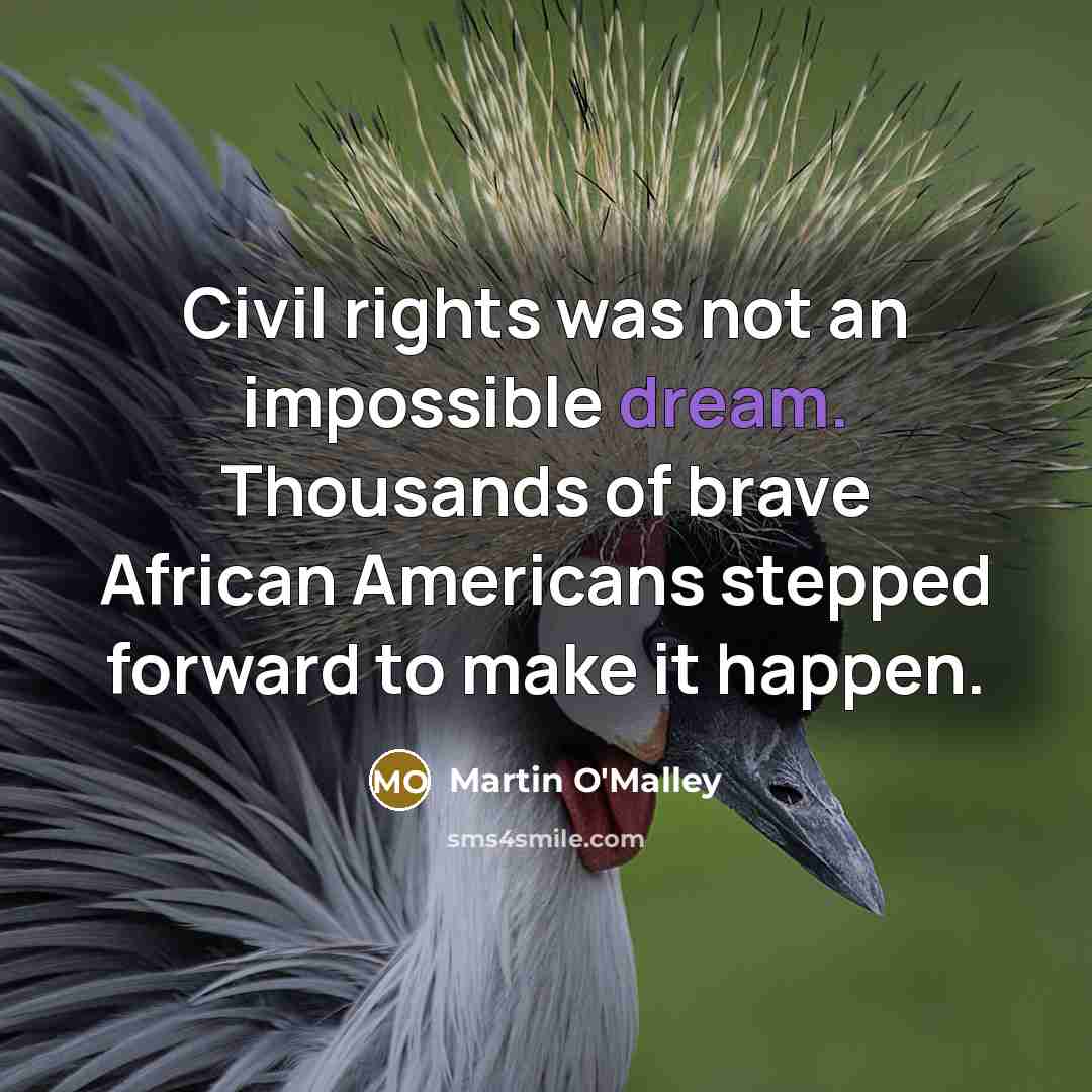 “Civil rights was not an impossible dream. Thousands of brave…” quote by Martin O'Malley