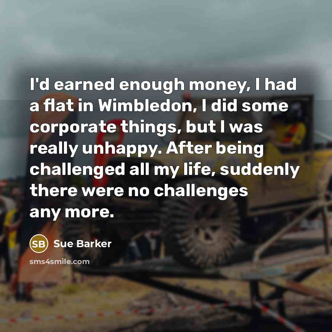 “I'd earned enough money, I had a flat in Wimbledon,…” quote by Sue Barker