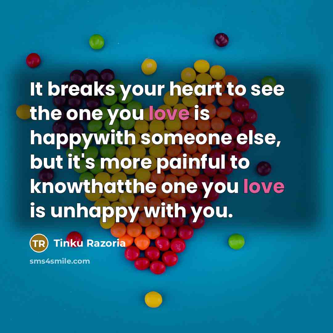 “It breaks your heart to see the one you love…” quote by Tinku Razoria