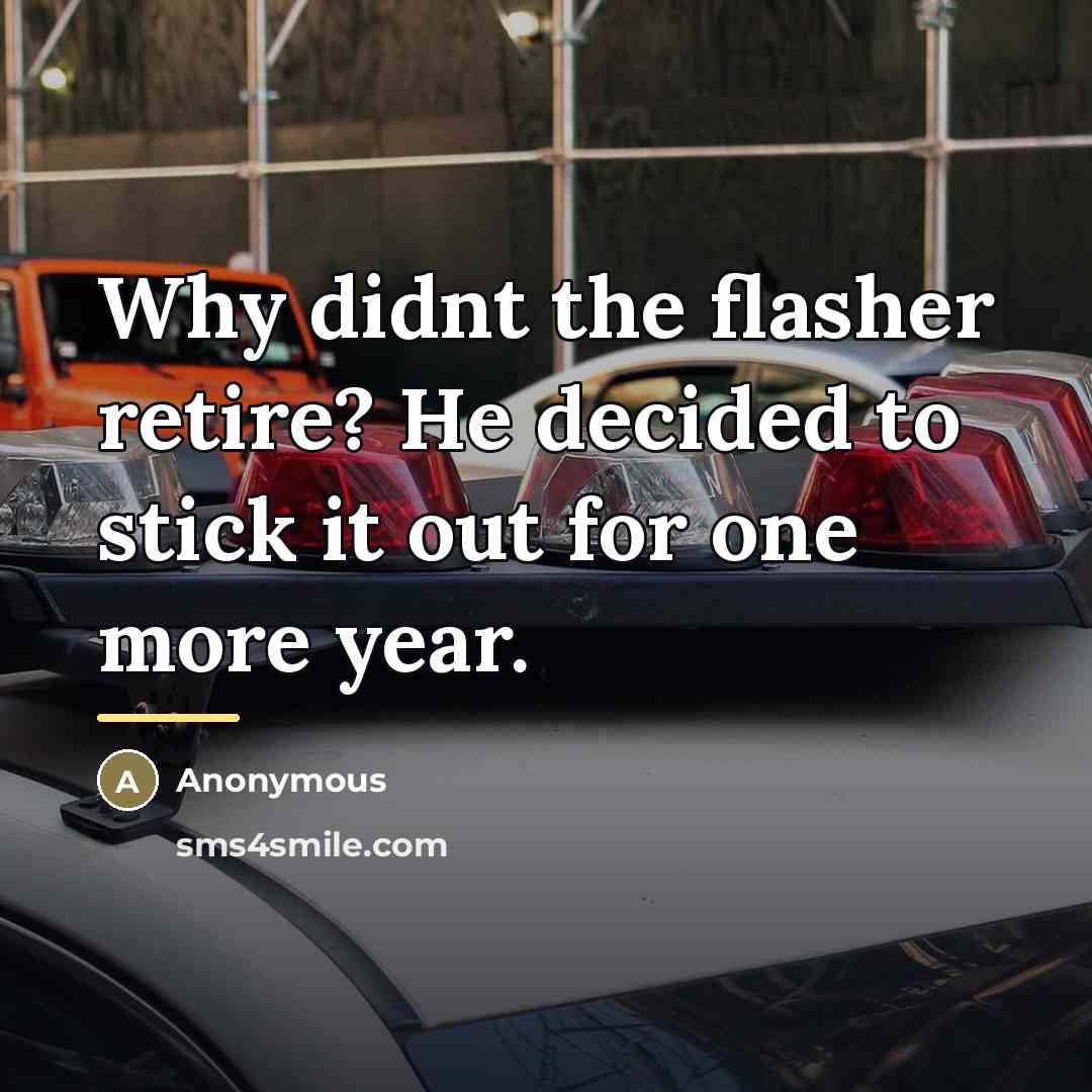 “Why didnt the flasher retire? He decided to stick it…” quote by Anonymous