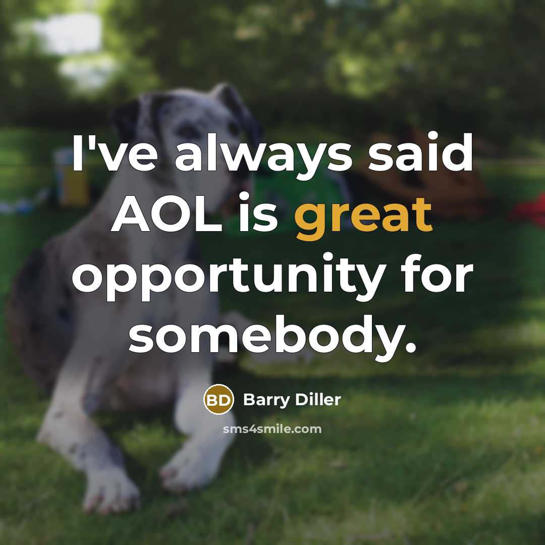 “I've always said AOL is great opportunity for somebody.…” quote by Barry Diller